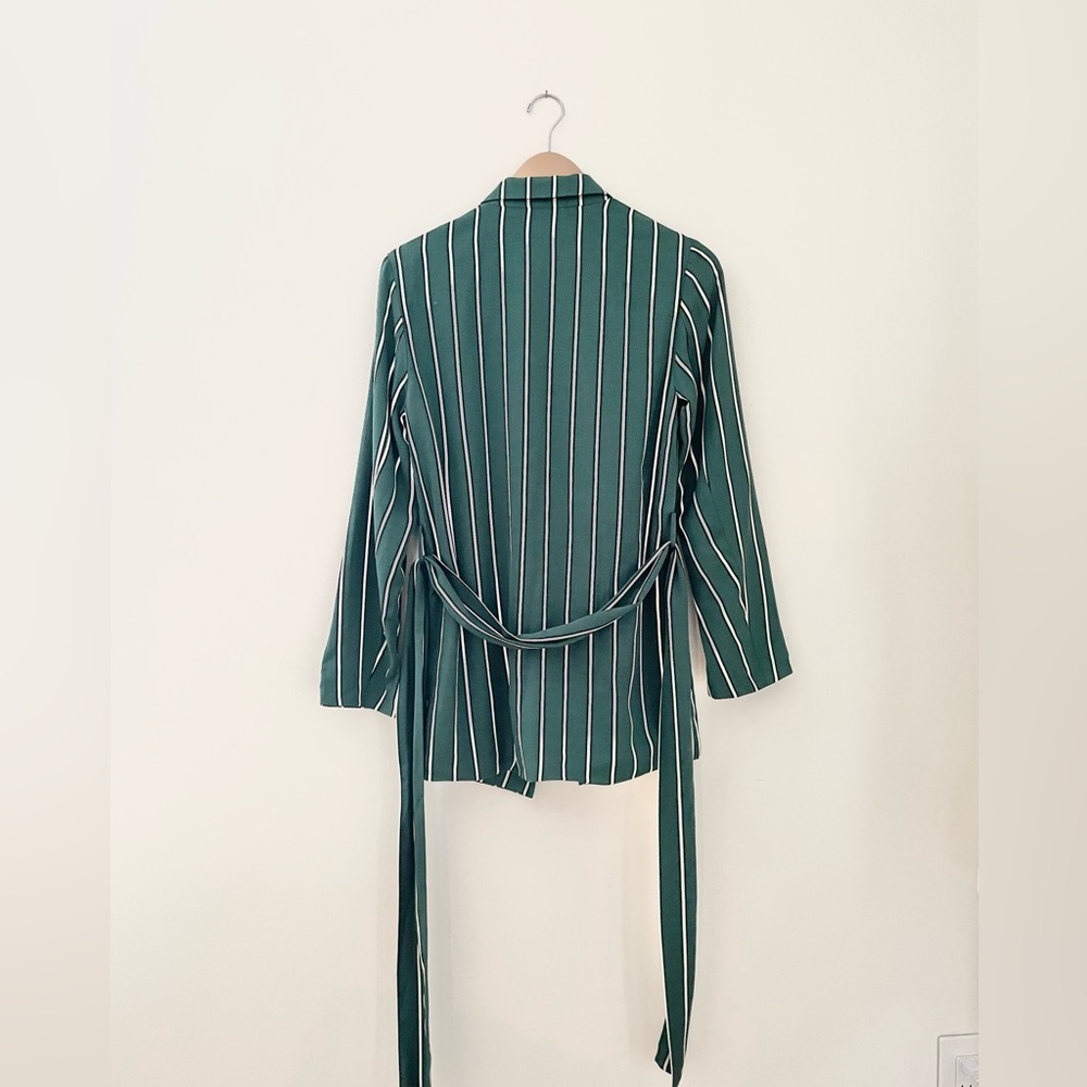 LACADEMIE green wrap tie blazer XS - Picture 3 of 7